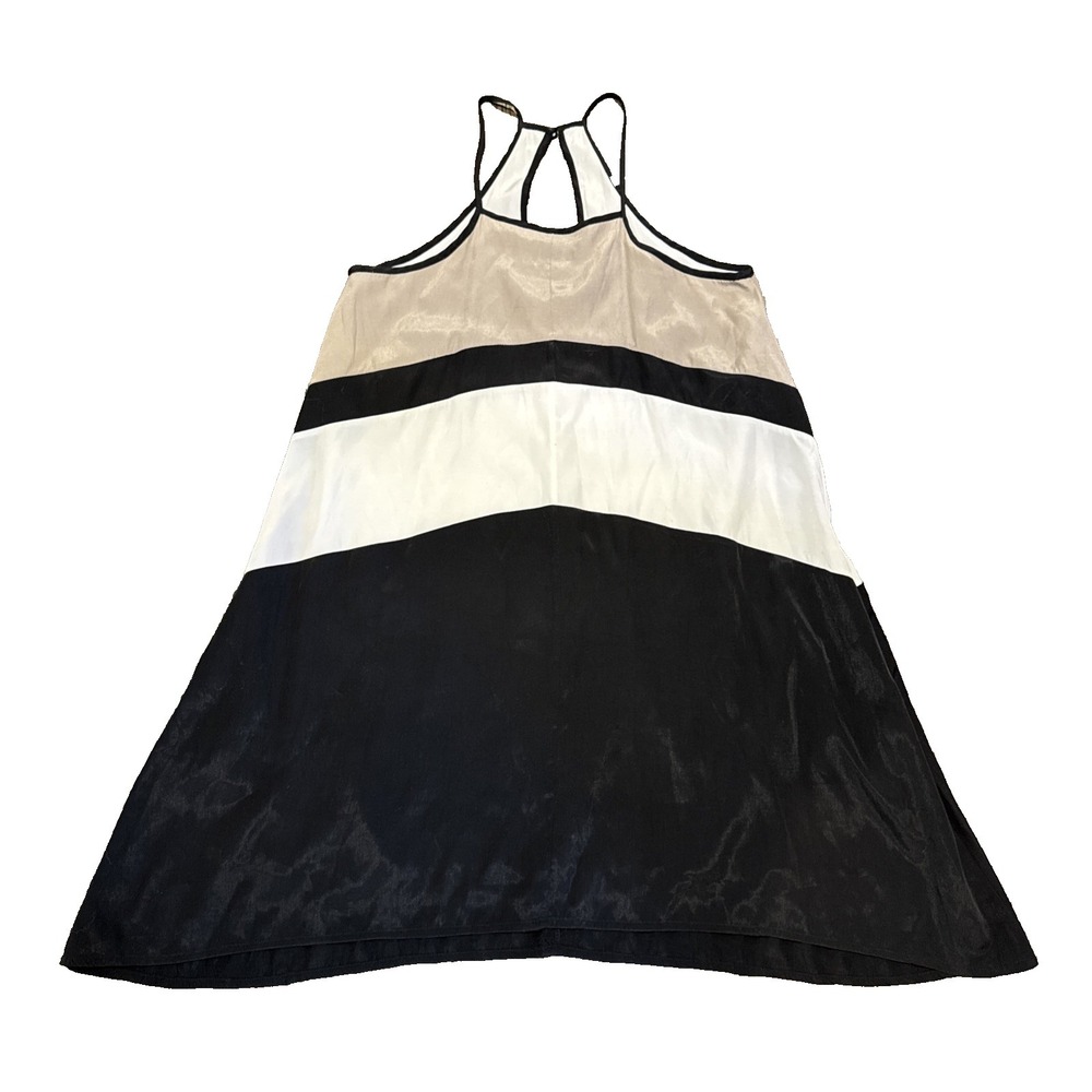 Pink‎ Stitch Sundress, Size 2, Asymmetrical Hem, Black White, pocket baby doll